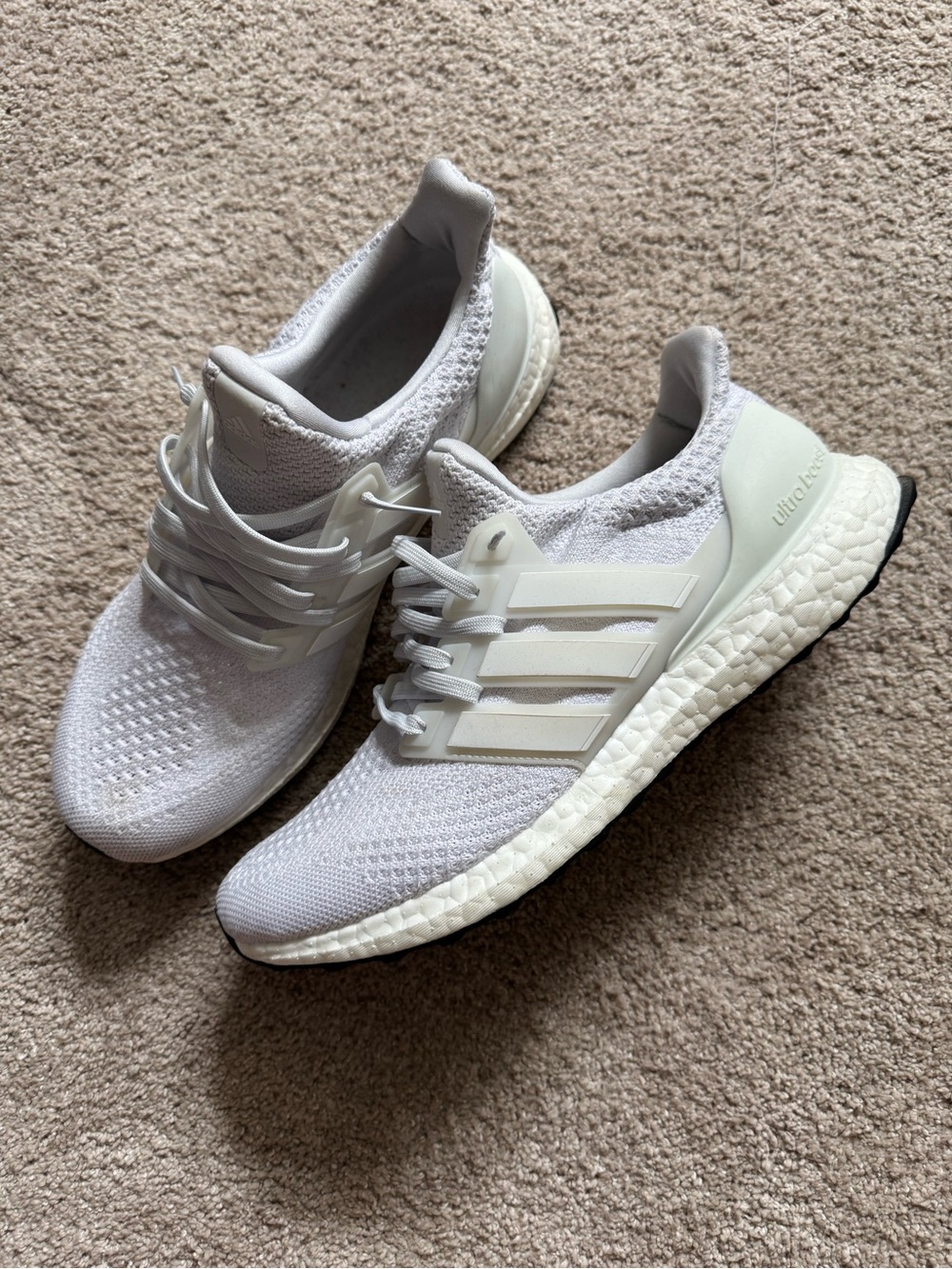 adidas White Men’s Ultraboost Knit Sneakers